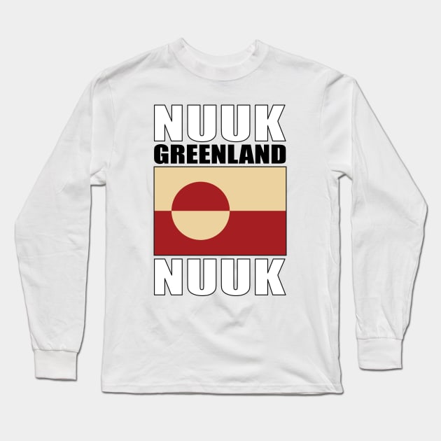 Flag of Greenland Long Sleeve T-Shirt by KewaleeTee